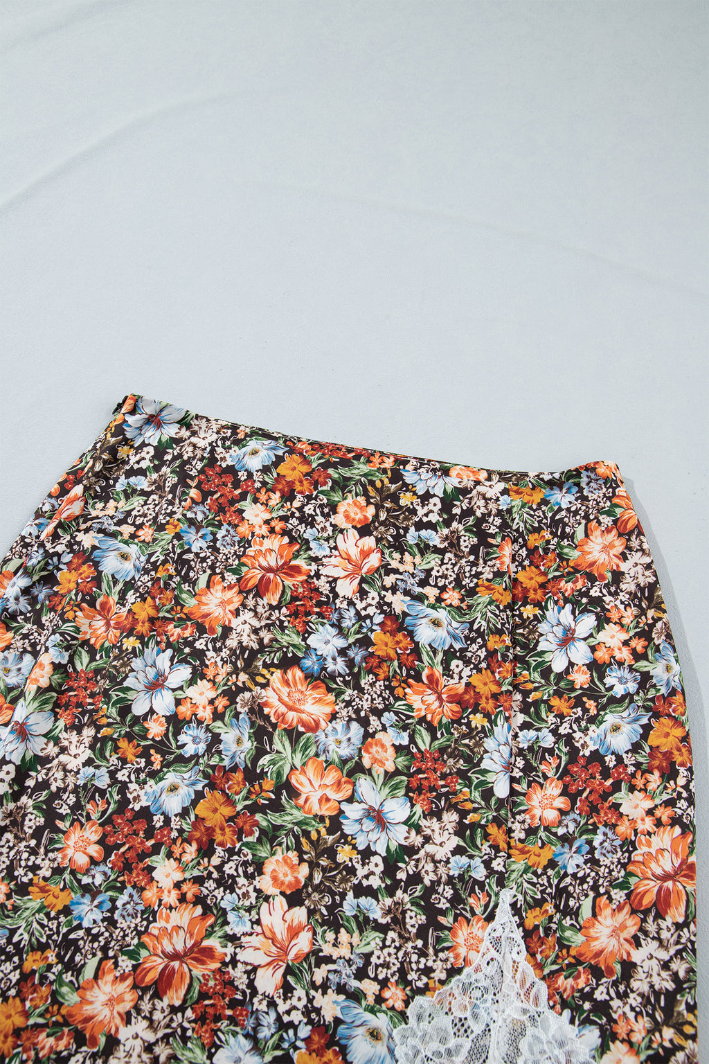 Multicolour Cheetah Print Trim Split Long Western Skirt