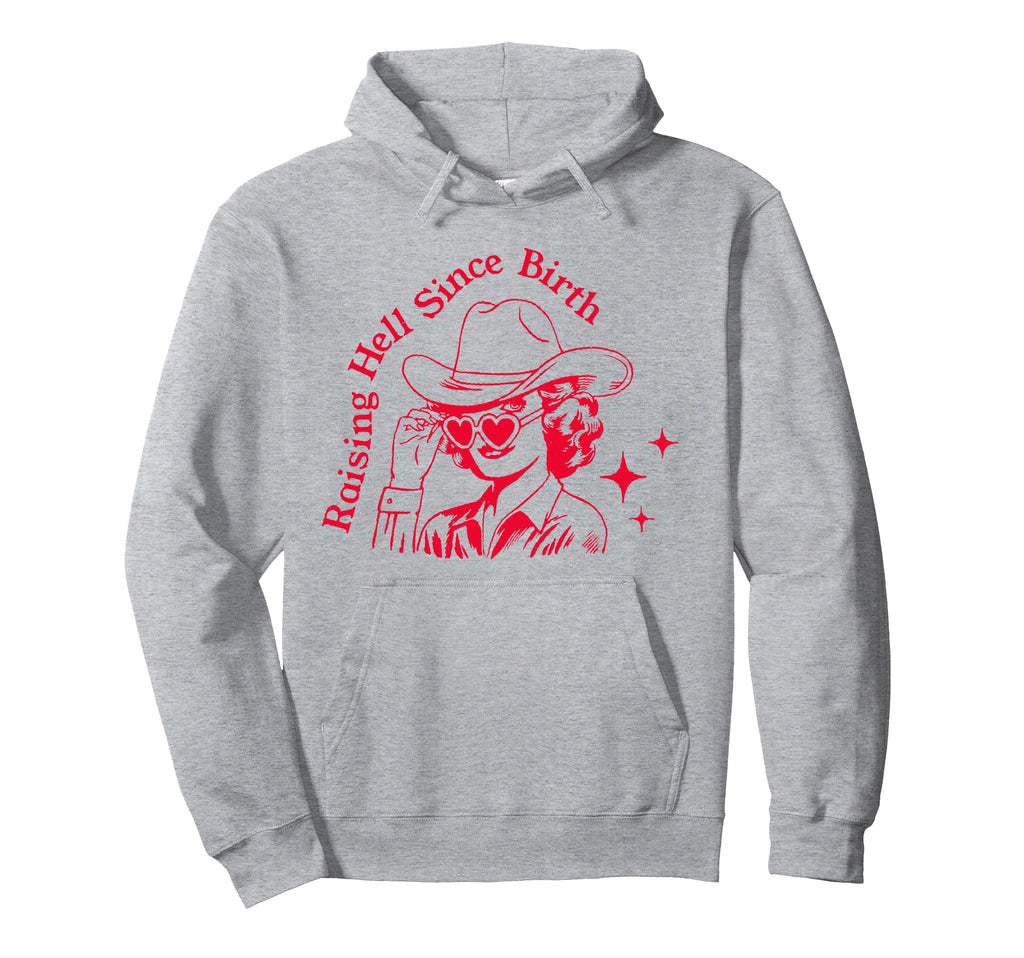 Raising Hell Since Birth Boho Bohemian Hoodie - Unique Graphic Men Women