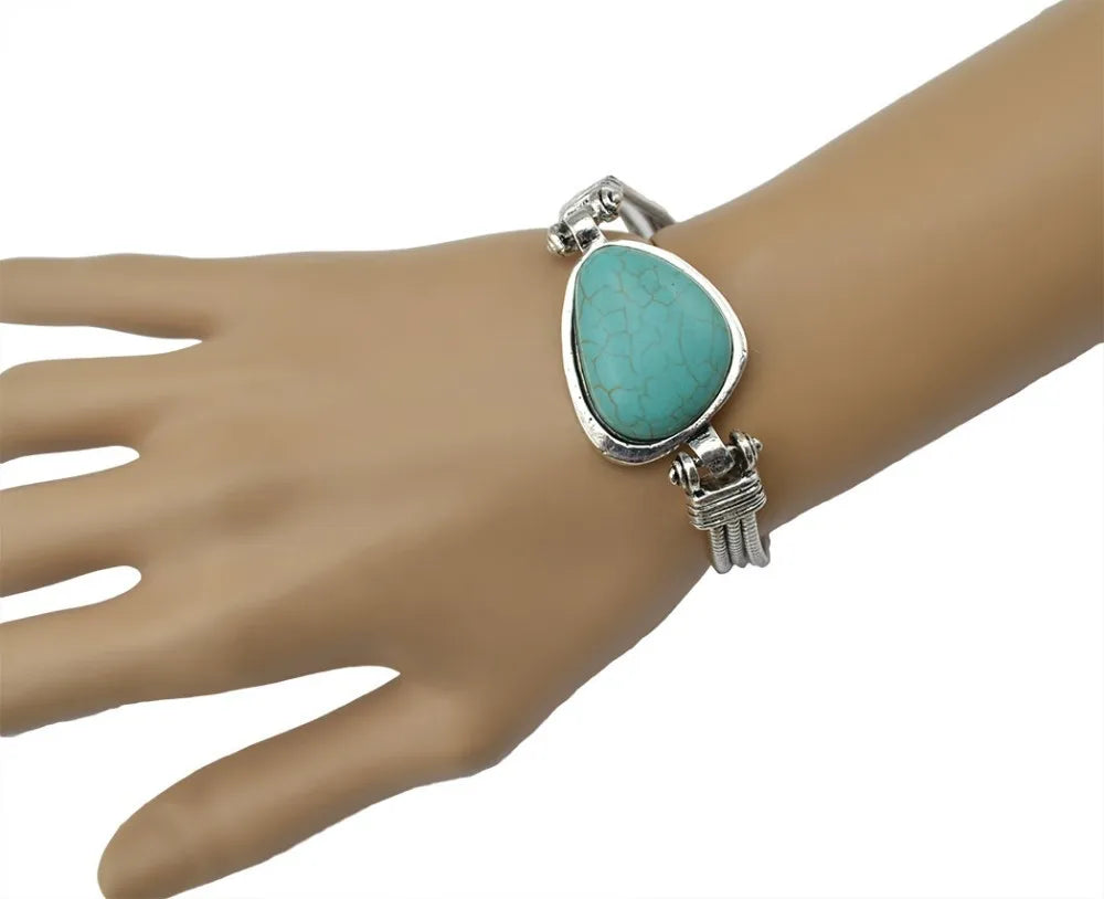 Bohemian Tribal Ethnic Bracelet Indian Vintage Turquoise Gypsy Boho Bangle Festival Travel Women Men Turkish African Jewelry