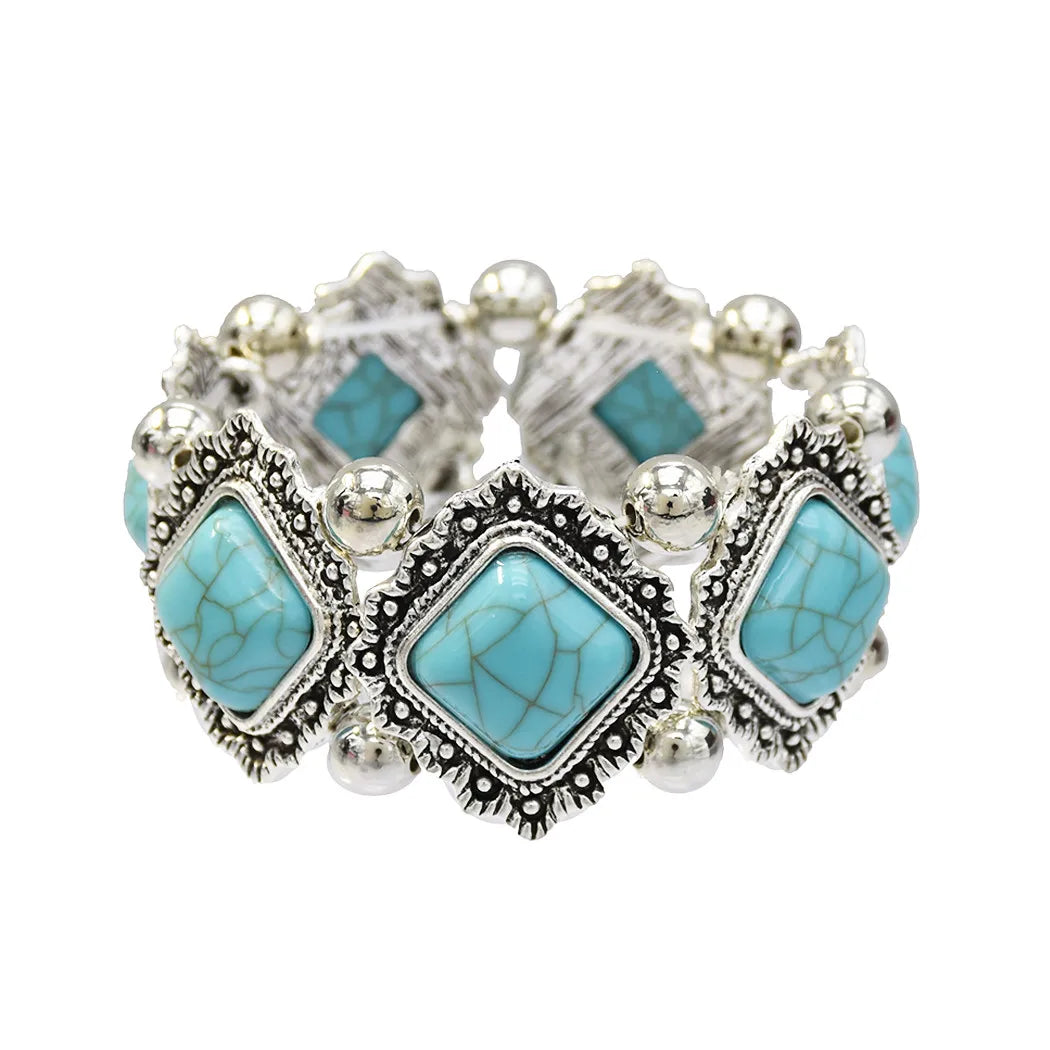 Bohemian Tribal Ethnic Bracelet Indian Vintage Turquoise Gypsy Boho Bangle Festival Travel Women Men Turkish African Jewelry